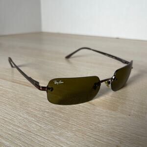 Ray-Ban RB3192 014/73 Sunglasses Rimless FRAMES ONLY 53-17 Brown Italy
